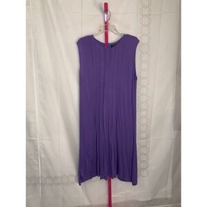 Lauren Ralph Lauren Purple Sleeveless Pleated Midi Dress XL